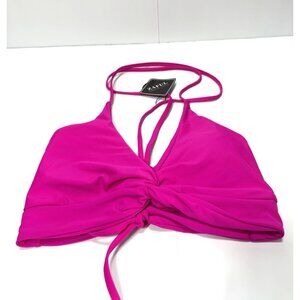 Zaful Women’s Pink Bikini Top Bathing Suit XL 12-14 Tie Back Brand New Swim